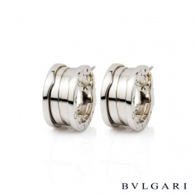 Bvlgari 18k White Gold B.zero1 Earrings
